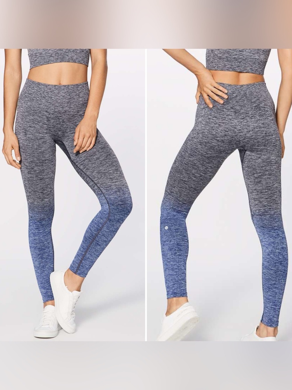 LULULEMON ATHLETICA Balance & Resist 7/8 Tight Midnight Navy / White / Psychic